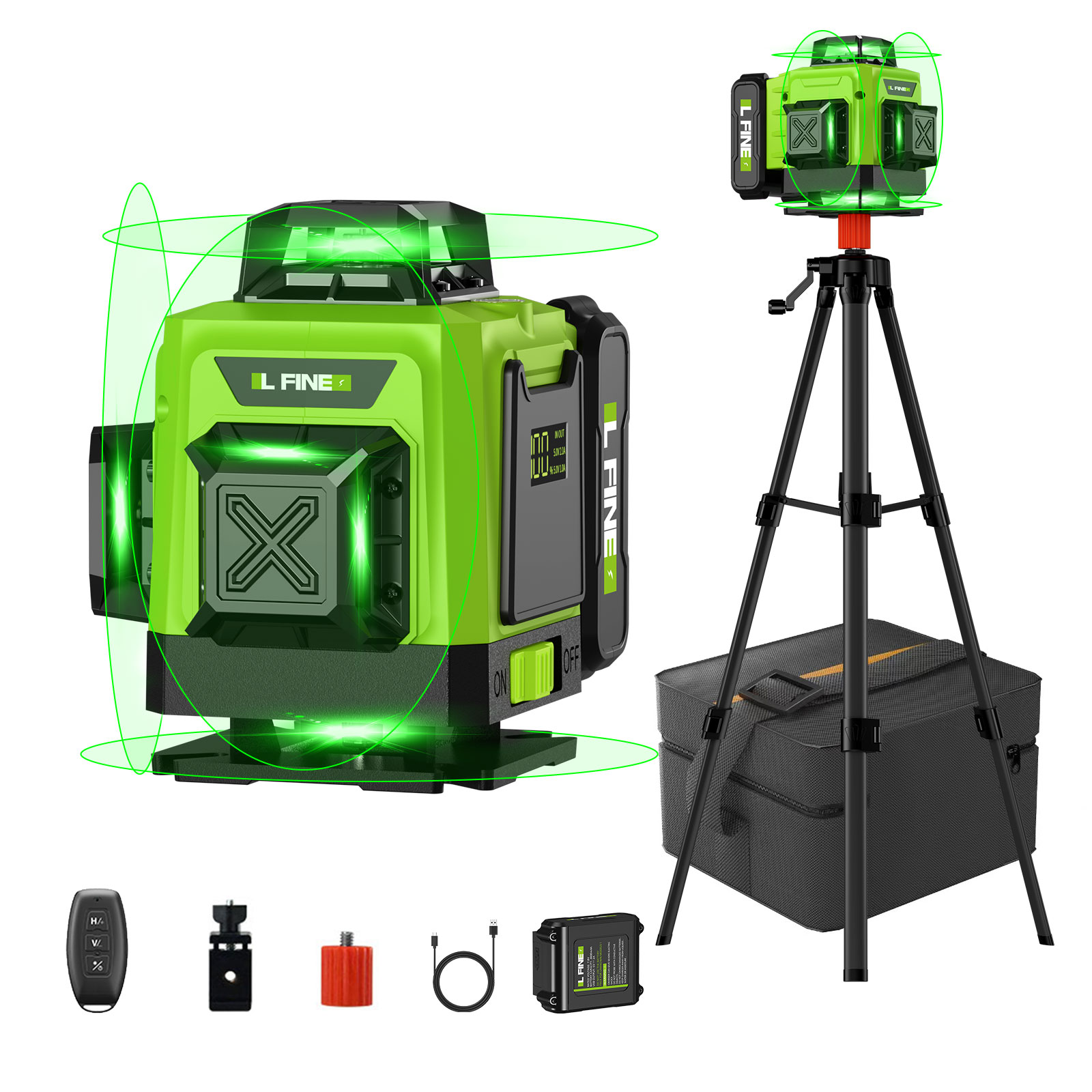Industrial Laser Measurement - Лазерный уровень самовыравнивающийся горизонтальный вертикальный крест