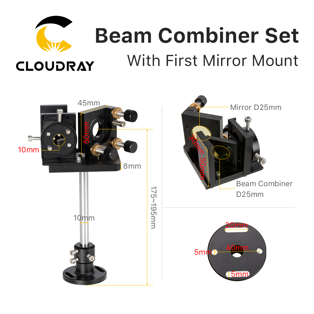 Комбайнер луч Cloudray, компле – обзор и цена Co2 Laser Mirror